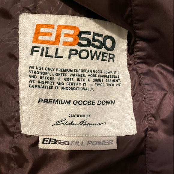 Eddie Bauer European Duck Down Winter Jacket with removable Hood - Picture 7 of 7